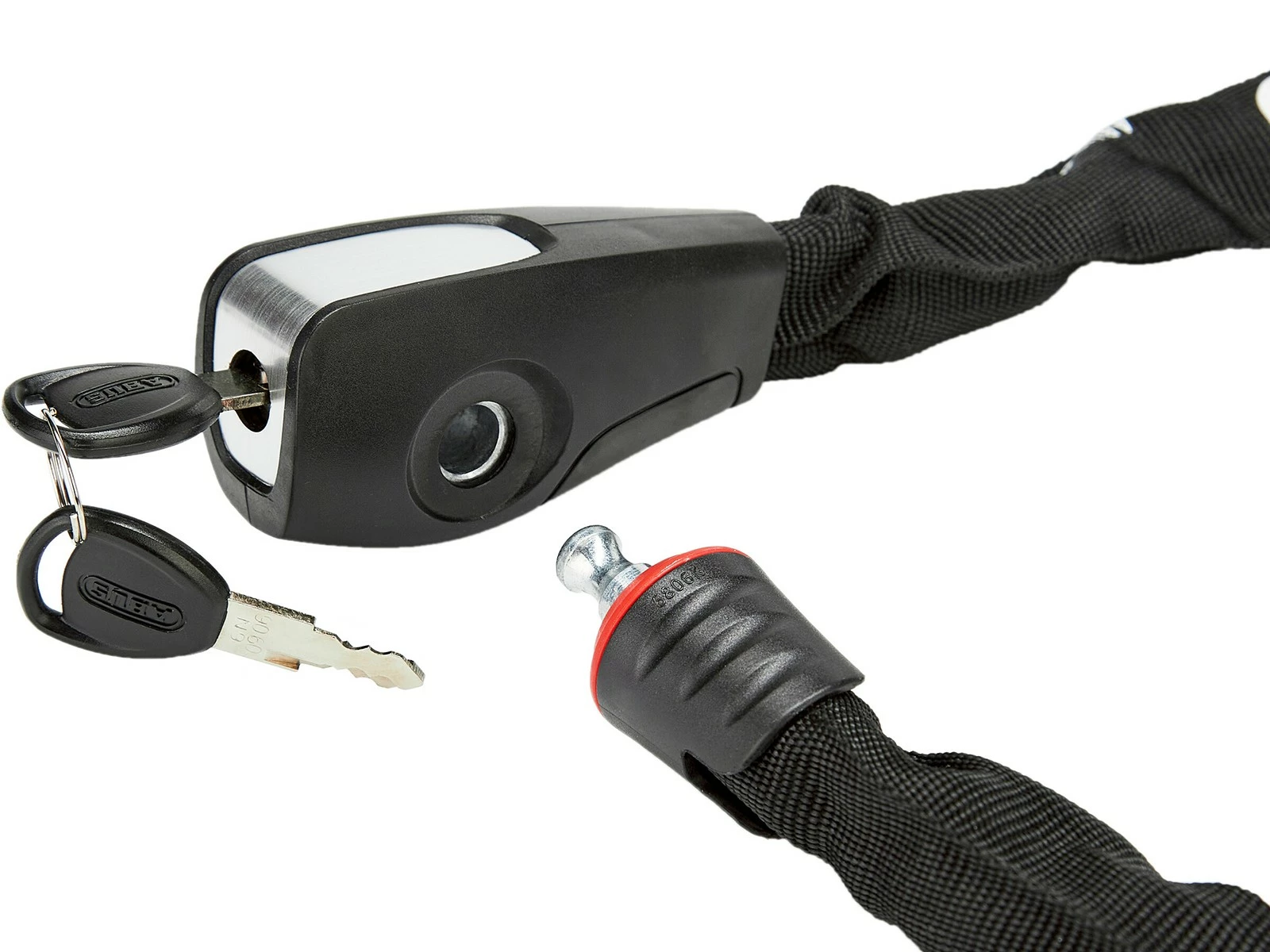 ABUS Antivol Catena 6806 à Clef - 110cm Black White 2 ABUS Antivol Catena 6806 à Clef - 110cm Black White – Image 2