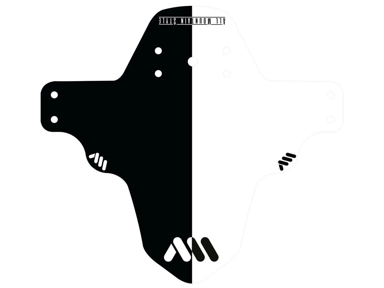 All-mountain-style AMS Garde Boue Avant Noir Et Blanc Mud Guard 2 All-mountain-style AMS Garde Boue Avant Noir Et Blanc Mud Guard – Image 2