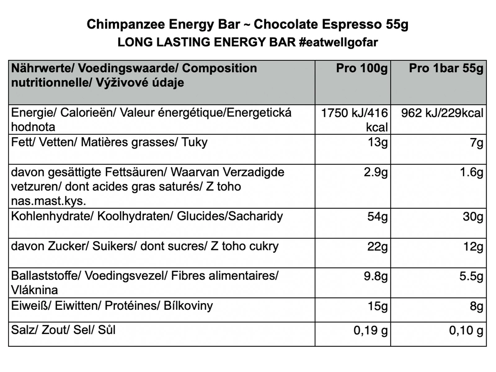 Chimpanzee Nutrition CHIMPANZEE Barre énergétique Chocolat Expresso - 65g 2 Chimpanzee Nutrition CHIMPANZEE Barre énergétique Chocolat Expresso - 65g – Image 2