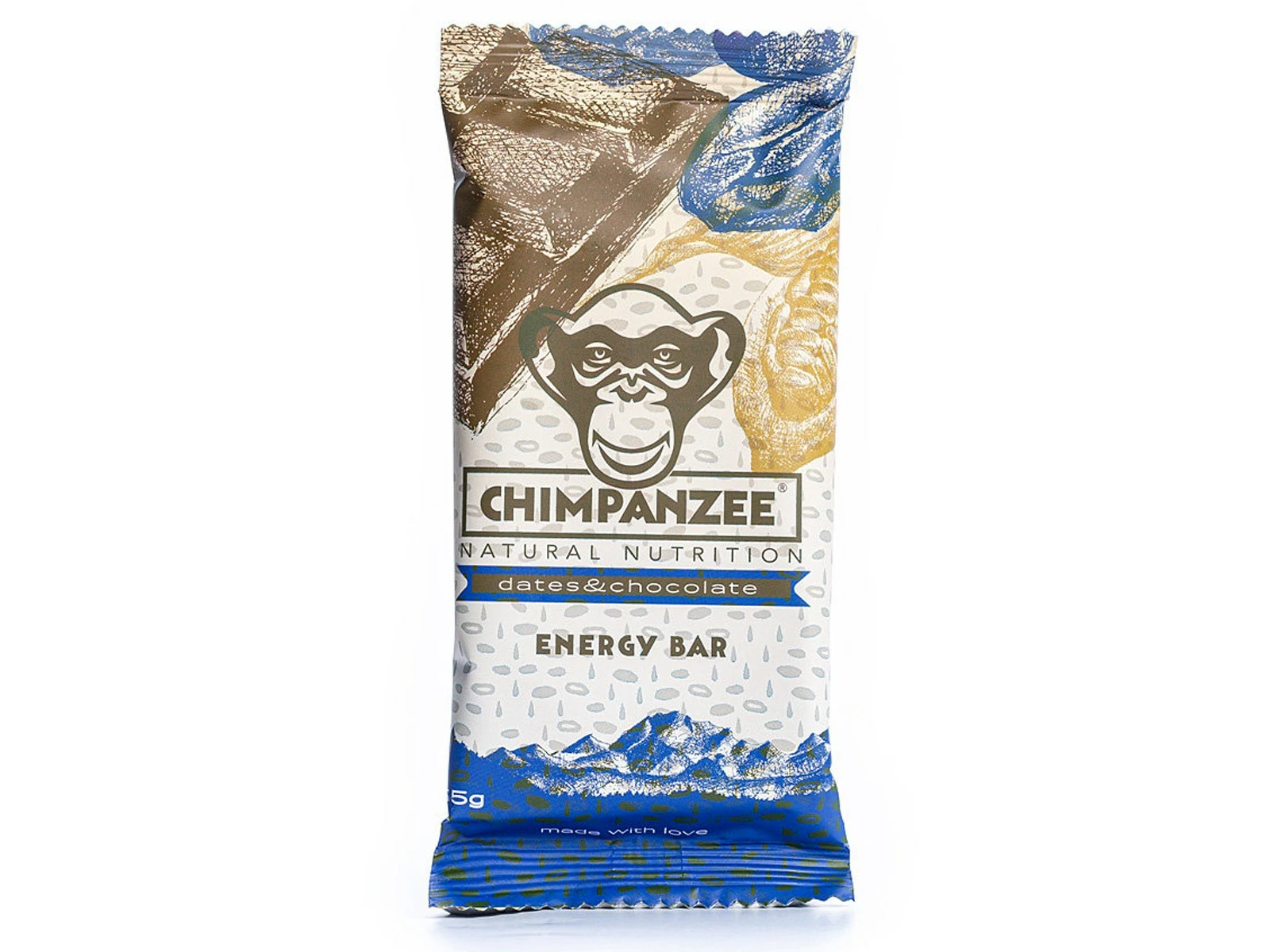 Chimpanzee Nutrition CHIMPANZEE Barre énergétique Dattes Chocolat - 65g 1 Chimpanzee Nutrition CHIMPANZEE Barre énergétique Dattes Chocolat - 65g