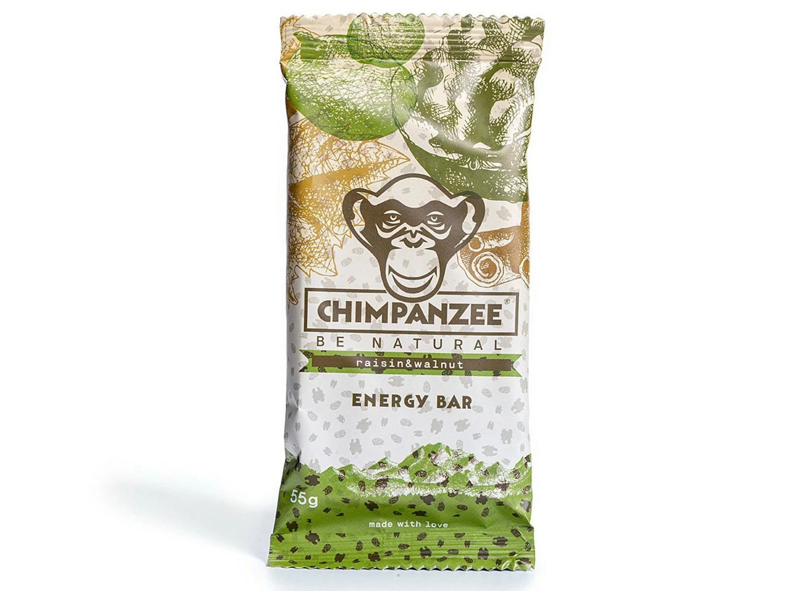 Chimpanzee Nutrition CHIMPANZEE Barre énergétique Raisin Noix - 65g 1 Chimpanzee Nutrition CHIMPANZEE Barre énergétique Raisin Noix - 65g