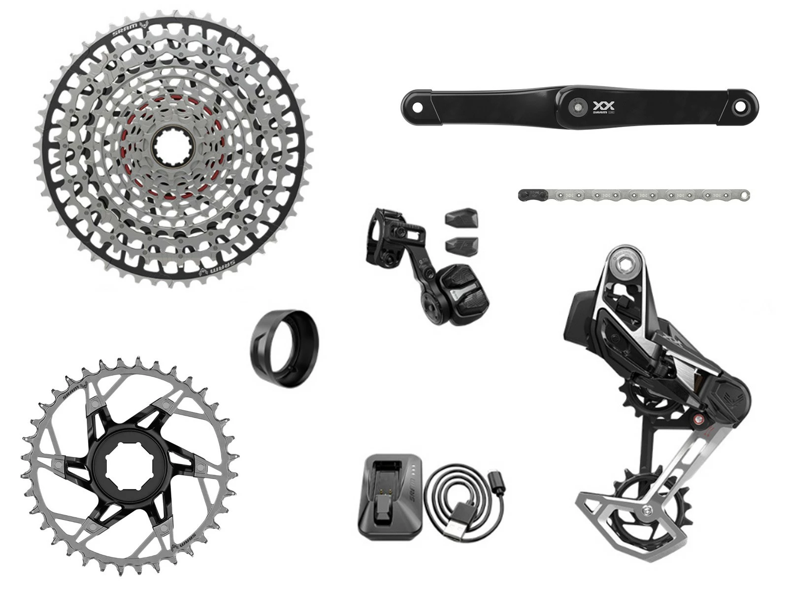 SRAM Groupe Complet XX T-TYPE EAGLE Brose E-VTT 104 BCD 12v 36 Dents 10-52 1 SRAM Groupe Complet XX T-TYPE EAGLE Brose E-VTT 104 BCD 12v 36 Dents 10-52