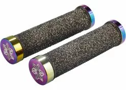 SUPACAZ Diamond Kush Grips Black Oil Slick DH Star Ringz